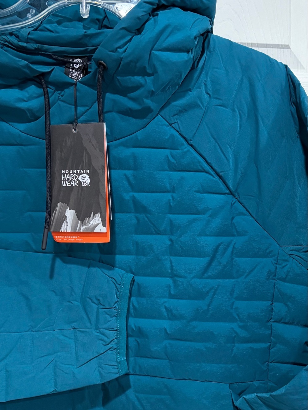 Mountain Hardwear Women's Medium Stretchdown Light Pullover Hoody Teal NWT - Picture 5 of 9